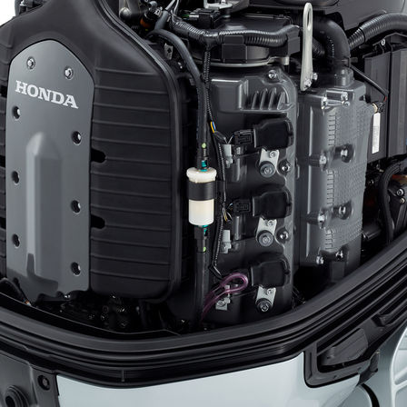 Honda Außenbordmotor, Nahaufnahme.