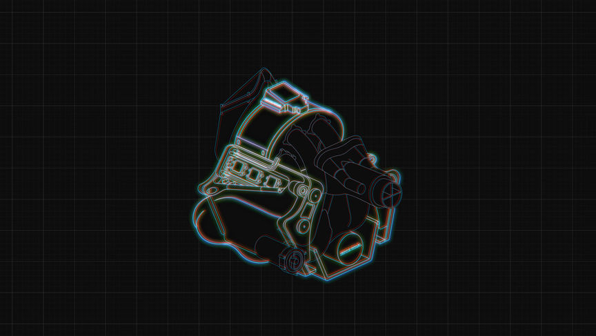 3D-CAD-Darstellung des Turboladers