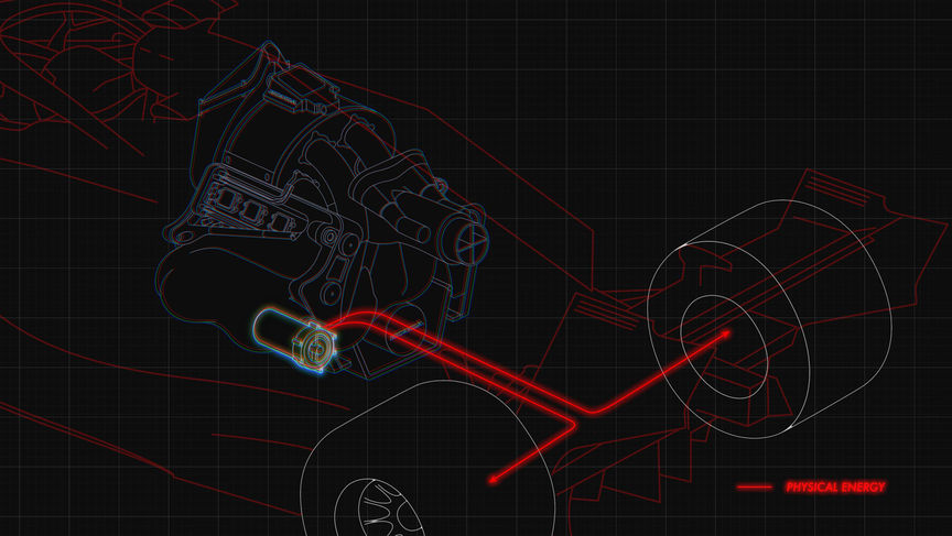 3D-CAD-Darstellung eines MGU-K-Generators