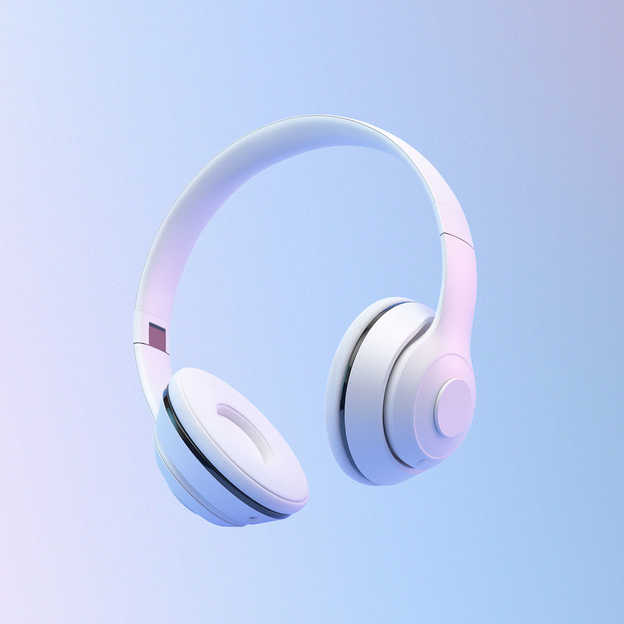 Digitale Darstellung kabelloser Bluetooth-Kopfhörer