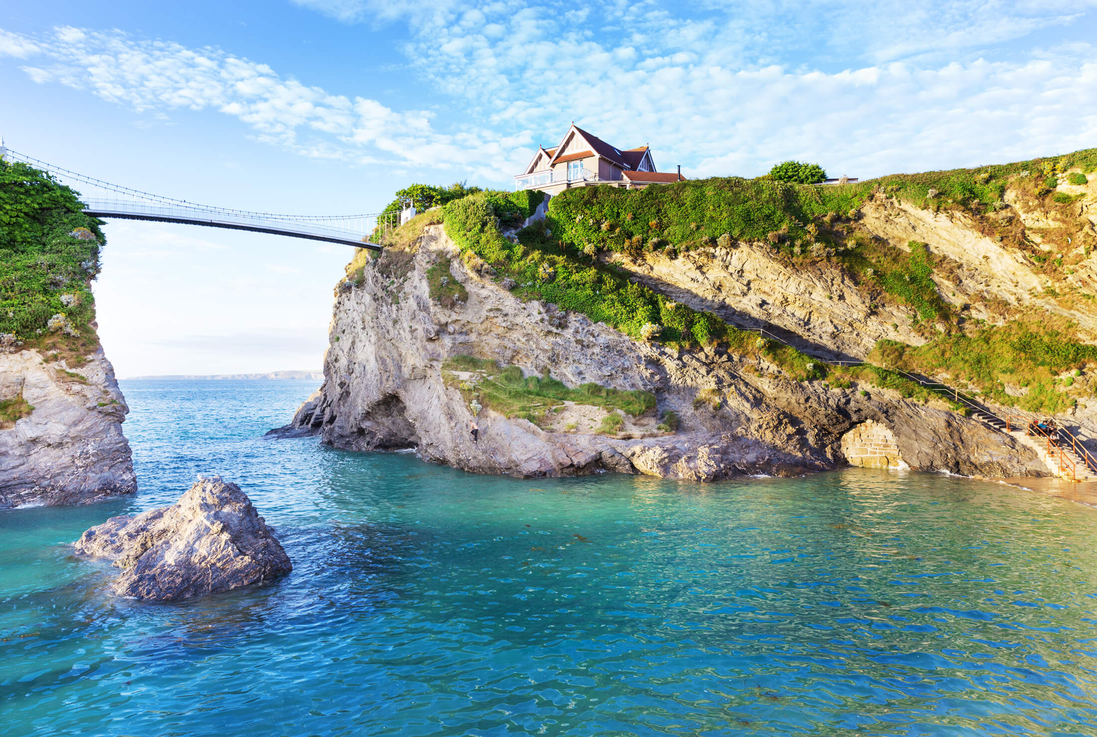 Tintagel-Brücke in Cornwall