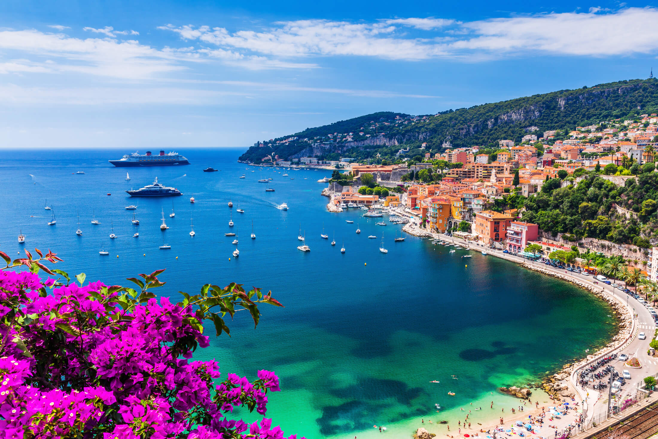 Villefranche-sur-Mer an der französischen Riviera