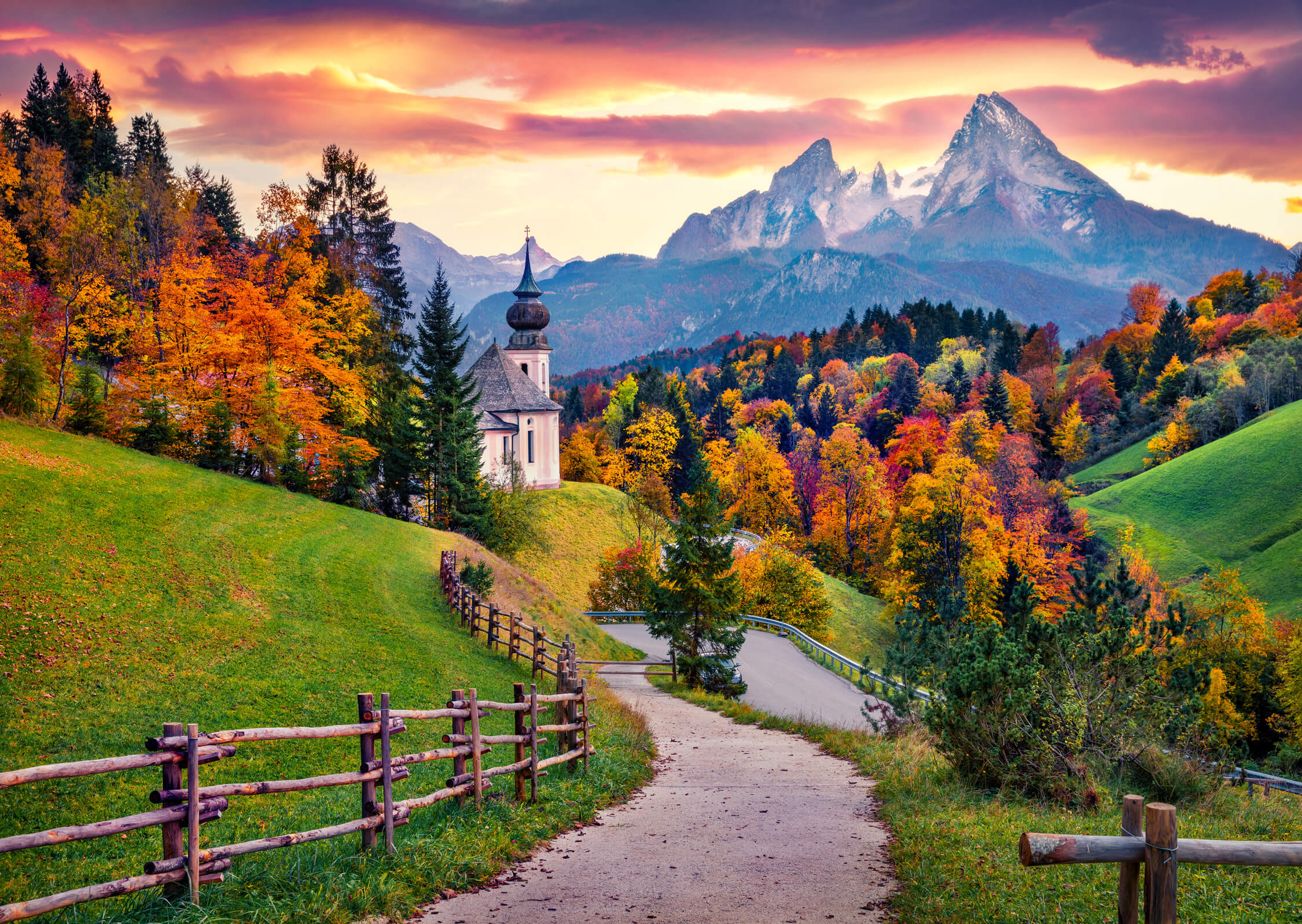 Wallfahrtskirche Maria Gern in Berchtesgaden in den bayrischen Bergen, Deutschland