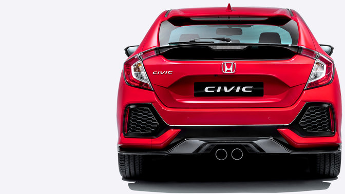 Rückansicht des Honda Civic.