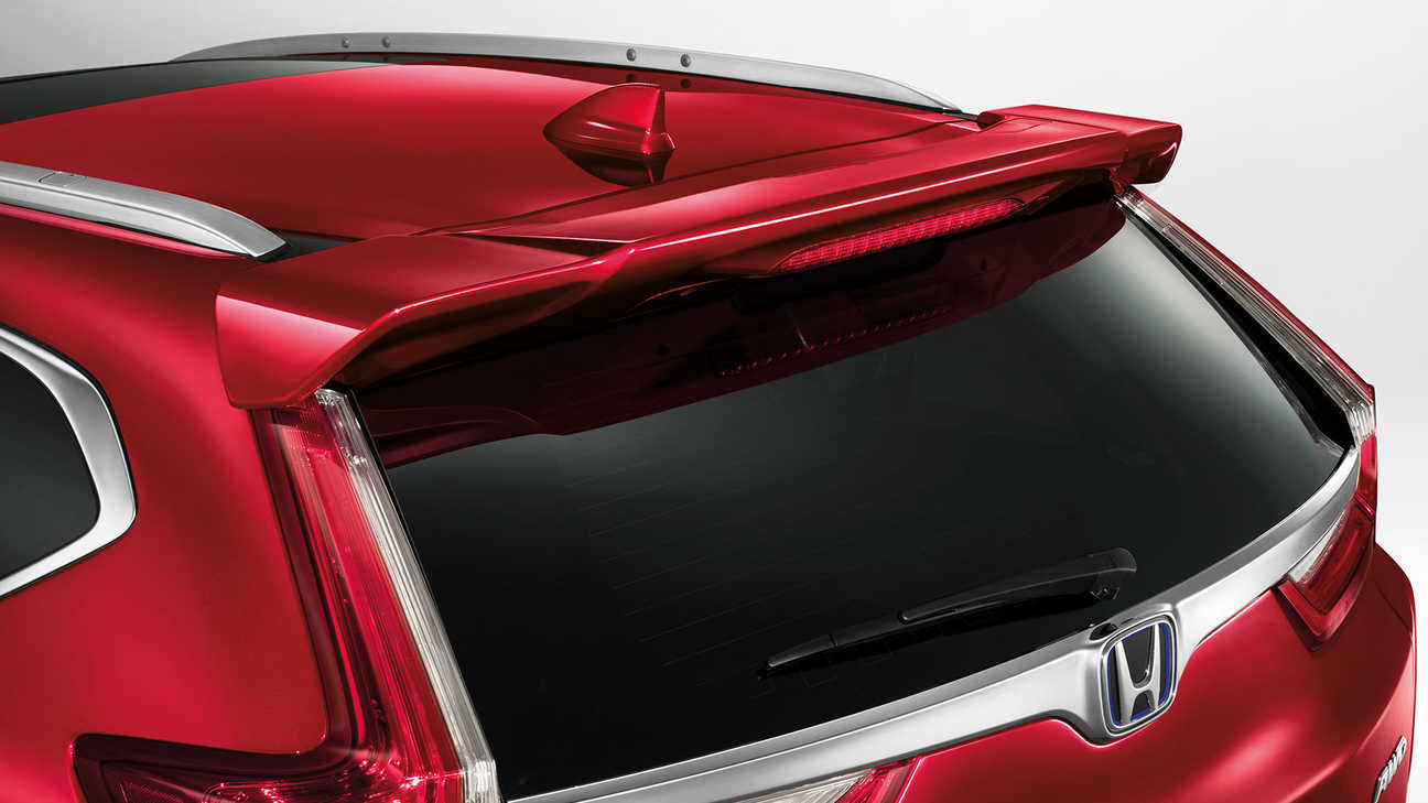 Nahaufnahme des Dachspoilers des Honda CR-V Hybrid