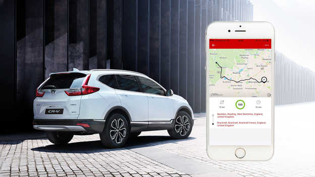 My Honda App auf einem Smartphone