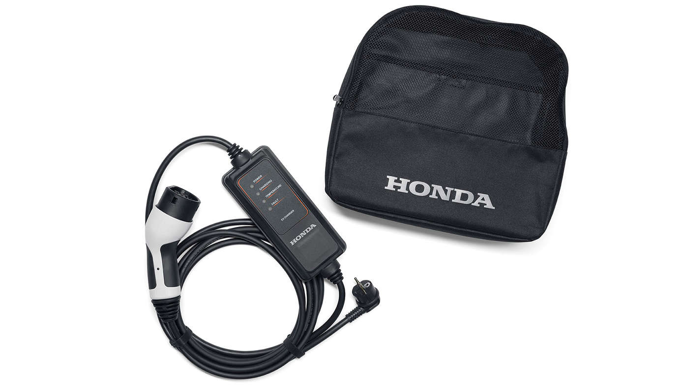 Ladekabel Modus 2 für Honda e Power Charger, Nahaufnahme.