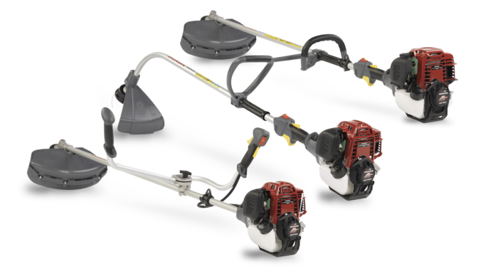 3 nach links weisende Freischneider.