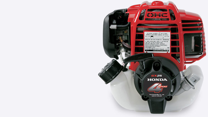 Honda Heckenscheren, Nahaufnahme des 4-Takt-Motors.