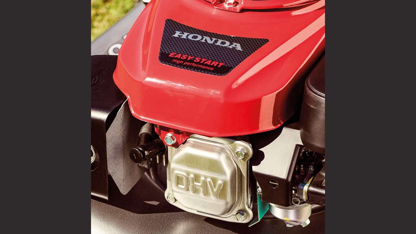 Nahaufnahme des Honda Super-Leichtstarts am HRD-Rasenmäher