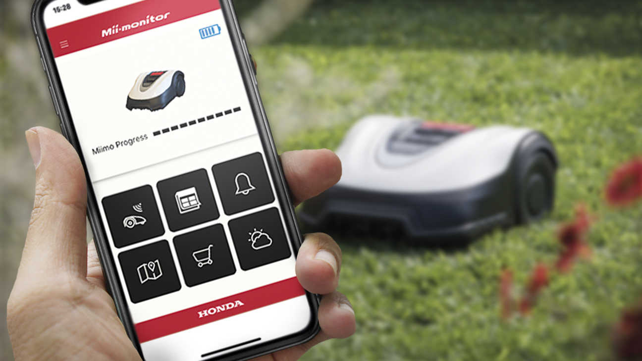 Ansicht einer Smartphone-App zur Steuerung eines Honda Miimo.