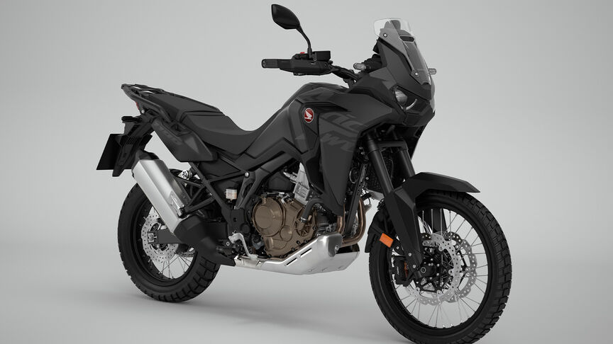 Honda CRF1100 Africa Twin, 3/4-Frontansicht von rechts, Studioaufnahme