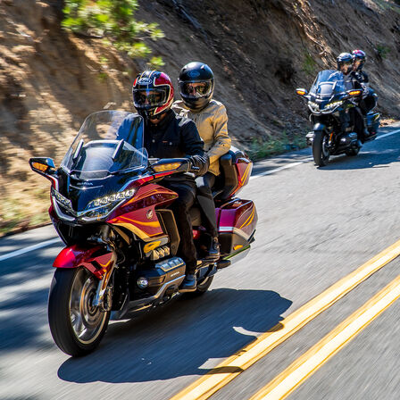 Honda GL1800 Goldwing mit Fahrer
