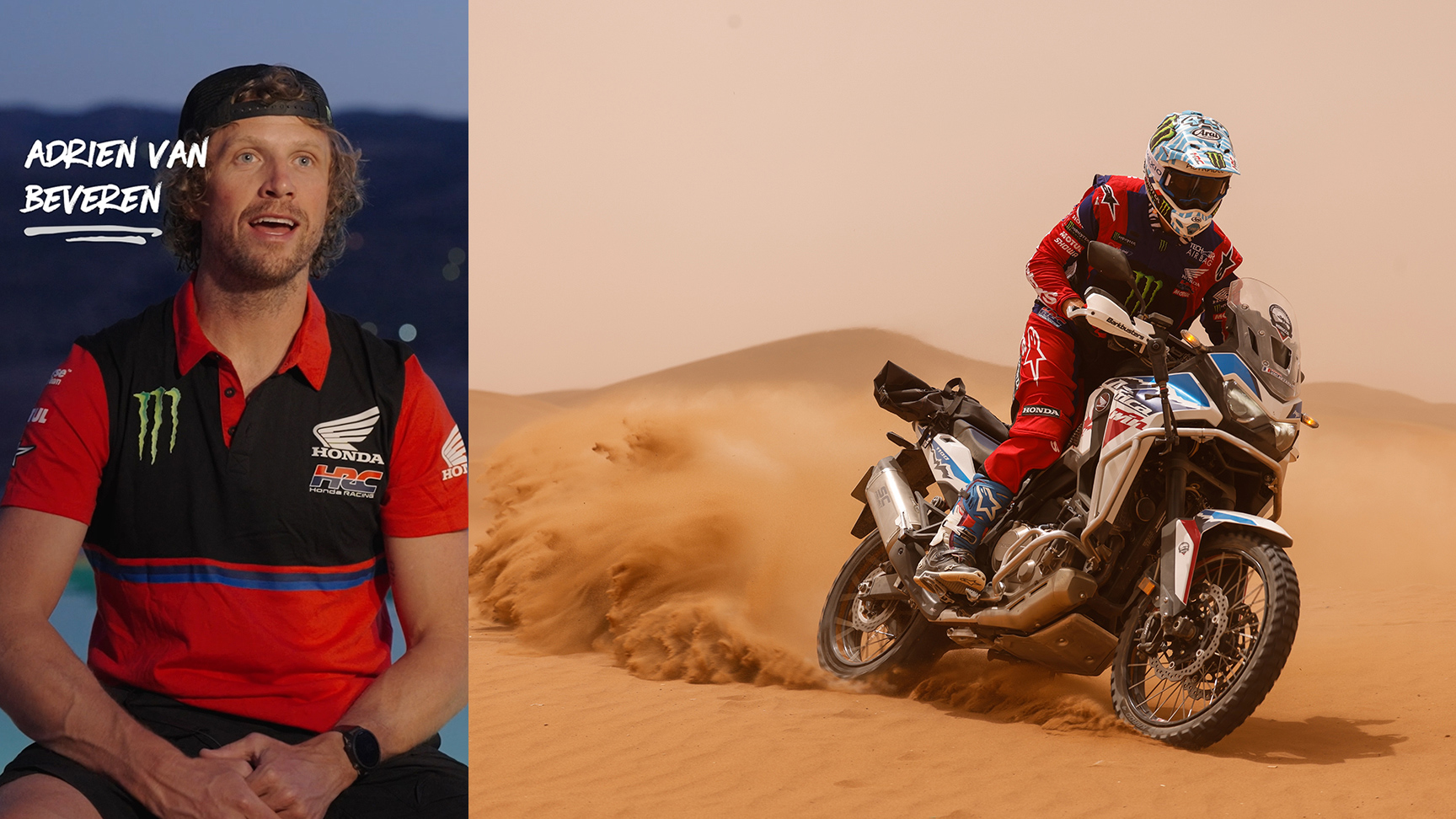 Adrien Van Beveren spricht mit Honda Adventure Roads Kunden