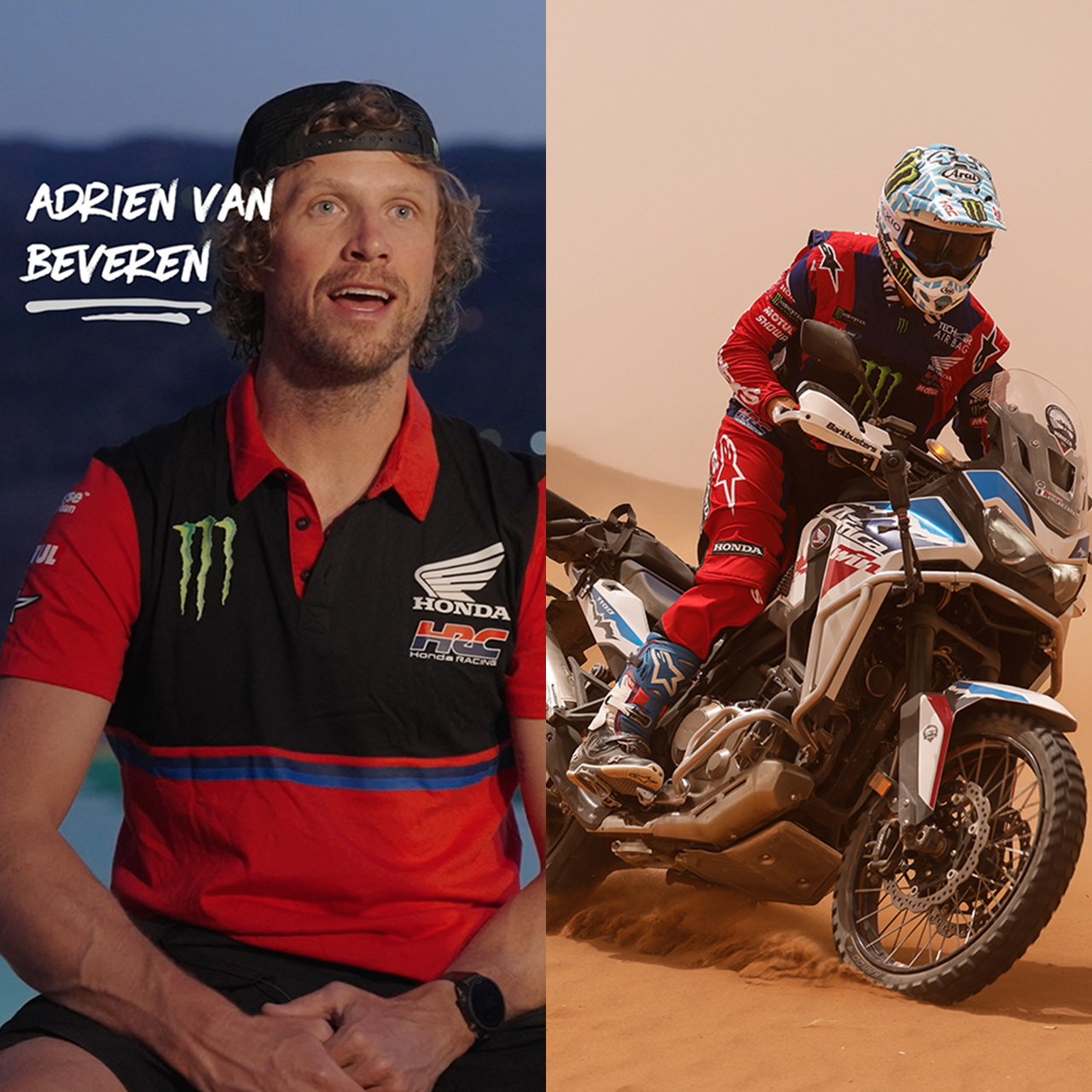 Adrien Van Beveren spricht mit Honda Adventure Roads Kunden