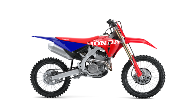 Seitenansicht einer Honda CRF250R im Studio