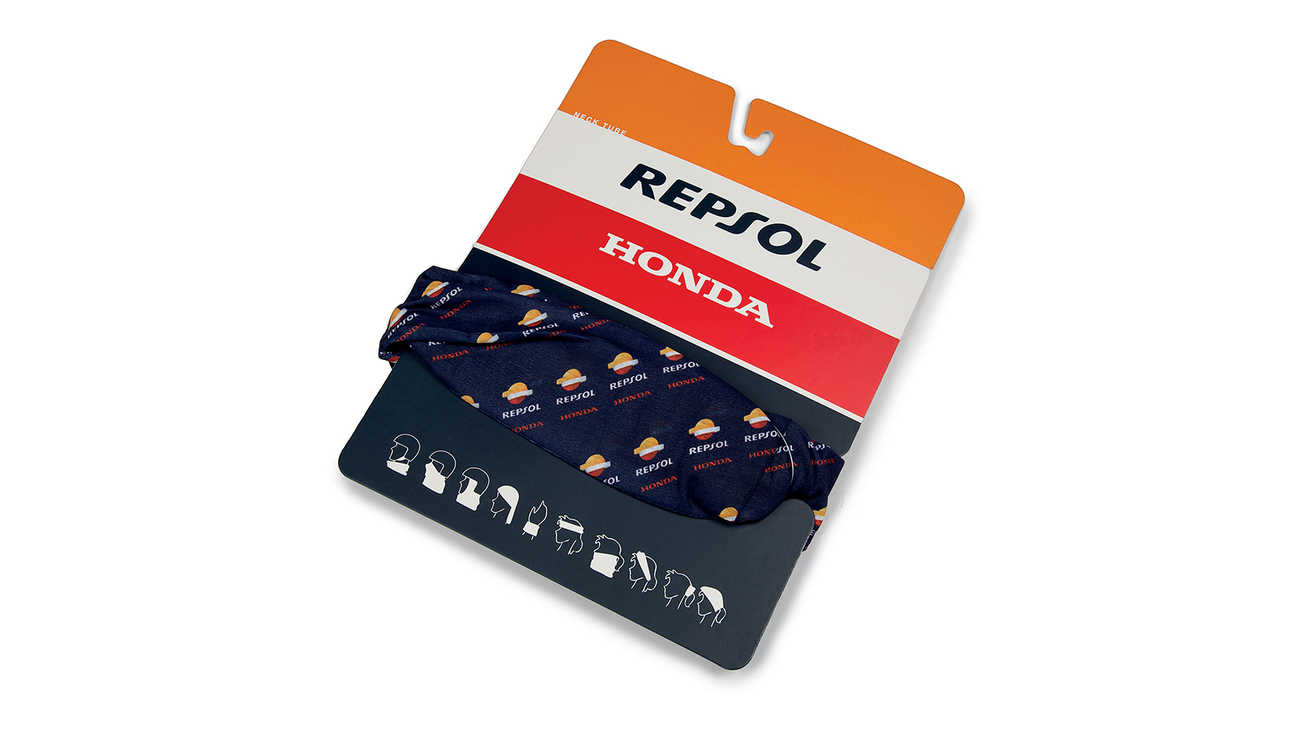 Honda Repsol Halswärmer in Honda MotoGP-Farben mit Repsol Logo.