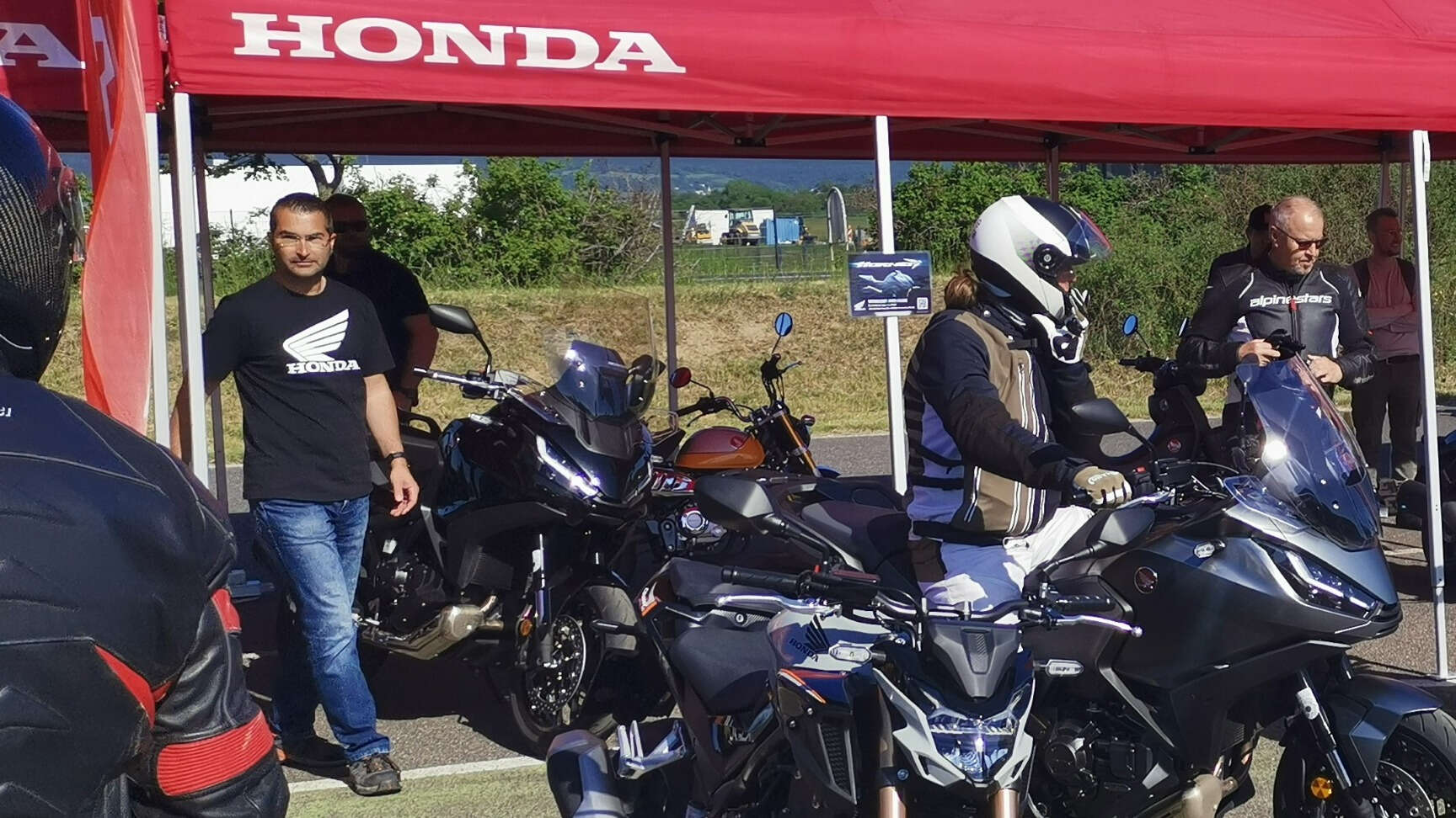 Honda Austria Testtage event with riders and guide