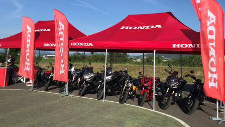 Honda Austria Testtage event with riders and guide