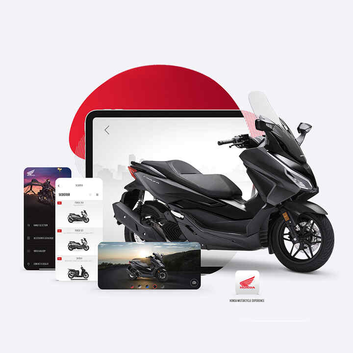 Honda Motorcycles Experience-App mit Forza 125.