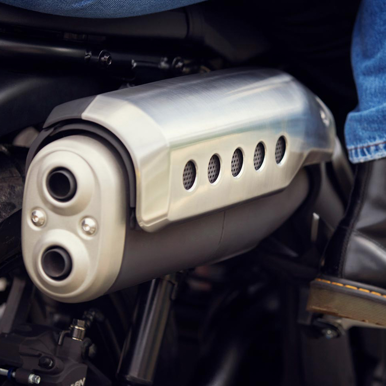Nahaufnahme des Honda CL500 Motorrads.