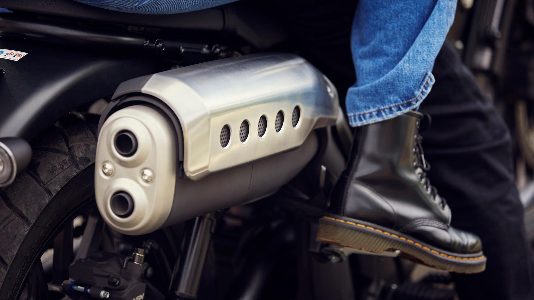 Nahaufnahme des Honda CL500 Motorrads.