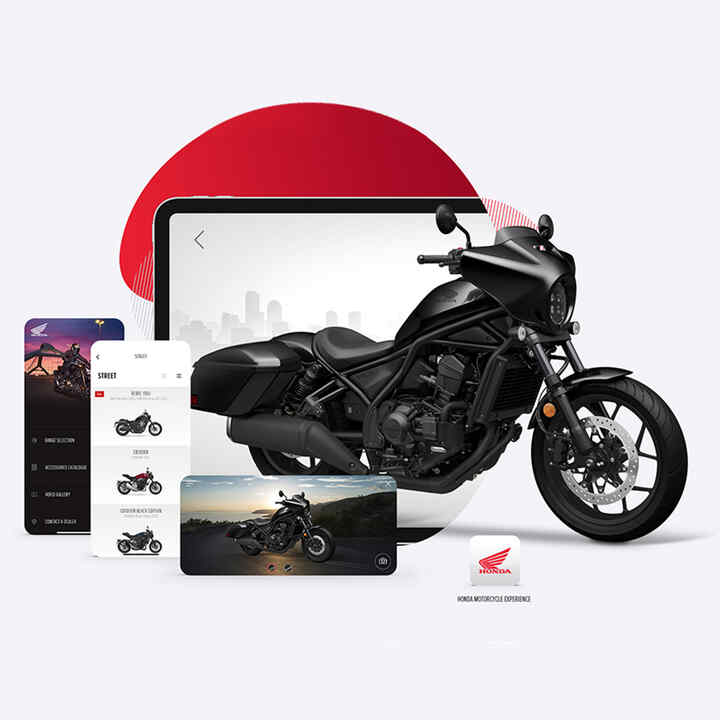 Honda CMX1100 Rebel, App-Ansicht.