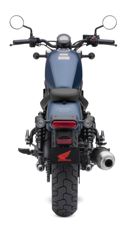 Heckansicht der Honda CMX500 Rebel.