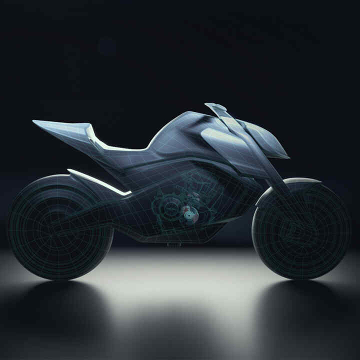 Seitenansicht der Honda Hornet, Konzeptdarstellung.