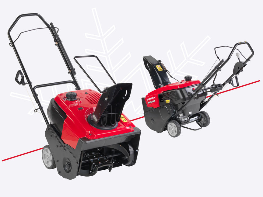 2 einstufige Honda Schneefräsen.