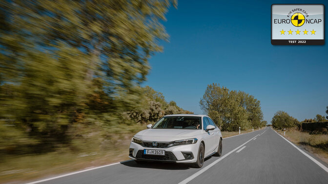 Honda Civic e:HEV erhält die Bestnote EURO NCAP Test