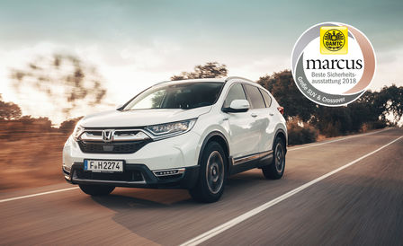 Honda CR-V gewinnt den Automobilpreis Marcus für die Neuheit 2018 mit der besten Sicherheitsausstattung in der Kategorie große SUV & Crossover