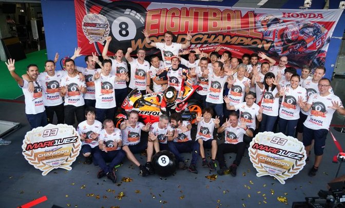 Marc Márquez gewinnt seinen sechsten FIM MotoGP Weltmeistertitel